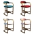 MoDRN Glam Marni Metal Counter Stool 3D model small image 3