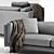 MODLOFT Reade Sofa - Contemporary Elegance 3D model small image 2