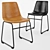 Faux Leather Dining Chair Set 3D model small image 1