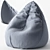 Cozy Kids' Bean Bag - IKEA 3D model small image 1