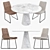 Sleek Carrie Dining Chair 3D model small image 1