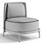 Sleek Tape Minotti Armchair 3D model small image 3