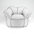 Versatile Frameless Chair 3D model small image 2