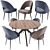 Elegant Saarinen Dining Set 3D model small image 1