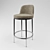 CARATOS | Contemporary Height-Adjustable Barstool 3D model small image 1