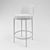 CARATOS | Contemporary Height-Adjustable Barstool 3D model small image 3