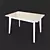 Minimalist Glossy Dining Table 3D model small image 3
