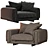 Modern Loveseat with Underline Design 3D model small image 2