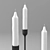 Sleek FULLTALIG Candlestick & Elegant JUBLA Candle 3D model small image 3