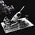 Elegant Red Wine and Grape Sculpture 3D model small image 1