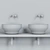 Elegant Murano Sink Set by Rexa 3D model small image 3