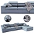 Modern Rioni Sofa | Stylish & Spacious 3D model small image 1