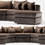 Modern Italian Loman Sofa 3D model small image 2
