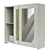 Compact Sliding Wardrobe 3D model small image 1