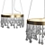 Elegant Luxor Gold LED Pendant 3D model small image 1