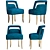 Elegant Cayo Dining Chair 3D model small image 1