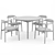 Contemporary Jari Chair and Round Table 3D model small image 2