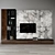 Sleek Panel TV Wall 02 3D model small image 1