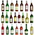 Elegant Wine Bottle Collection 3D model small image 1