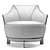 Sleek Alberta Armchair: Jammin' Style 3D model small image 2