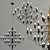 Elegant Brass Chandelier 3D model small image 1
