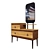 Retro Wooden Vanity Dresser 3D model small image 1