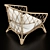 IKEA Stockholm Rattan Armchair 3D model small image 2