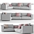 Elegant Novamobili Mac Corner Sofa 3D model small image 1