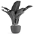 Exotic Greenery in Concrete Pot 3D model small image 3