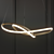 Elegant Ribbon Pendant Light 3D model small image 2