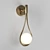 Modern Brass Hoop Drop Pendant 3D model small image 1