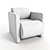 Elegant Esfera Club Chair 3D model small image 3