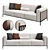 Modern Three-Seater Sofa 3D model small image 1