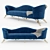 Luxury Colette Fur Sofa 3D model small image 1