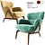 Elegant Elysia Lounge Chair: Modern Comfort in Style! 3D model small image 2
