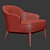 Modern Minotti Leslie Armchair: Elegant Comfort 3D model small image 2