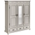 Rustic White Hallway Cabinet 3D model small image 1