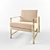 Modern Metal Frame Upholstered Chair 3D model small image 1
