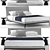 Elegant Victoriano Bed: 1800x2230mm 3D model small image 1