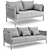 Modern Scandinavian Braid Sofa 3D model small image 3