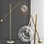 Bolle Floor Lamp: Modern Metal and Glass Torchiere 3D model small image 1