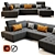 Luxurious Wersal Calvaro XL Sofa 3D model small image 1