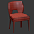 Velour Upholstered Jasper Dining Chair 3D model small image 3