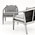 Stylish Four Hands Alexandria Chair 3D model small image 3