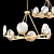 Elegant Poppy Brass Pendant Chandelier 3D model small image 2