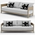 Elegant Teak Sofa: RH Balmain 3D model small image 1