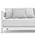 Elegant Teak Sofa: RH Balmain 3D model small image 3