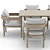 Elegant Baimain Table Set 3D model small image 2