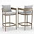 RH Outdoor Baimain Bar Chair: Elegance and Comfort 3D model small image 1