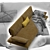 Escape Gammarr Sofa - Modern Elegance 3D model small image 3